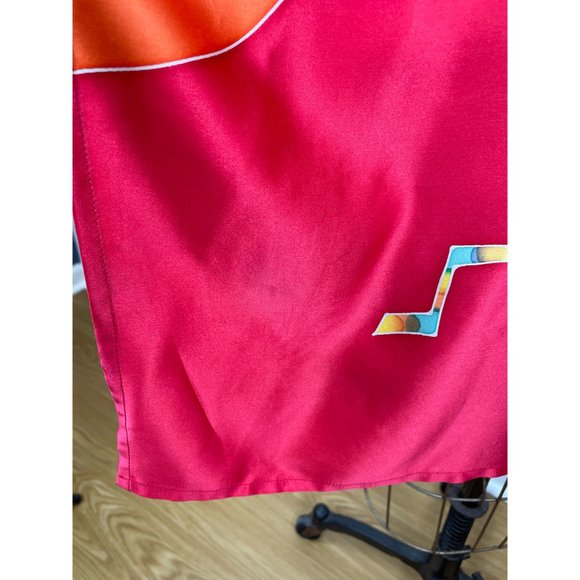 Handpainted silk satin tunic dress abstract jazz singer by Liza Gateau Size L - Picture 7 of 8